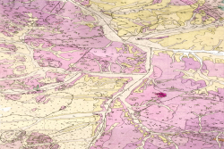 P-55-II. Геологическая карта СССР. Геологическая карта и карта полезных ископаемых дочетвертичных образований. Яно-Индигирская серия