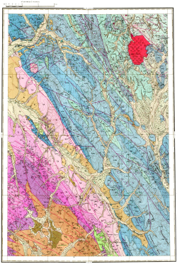 P-55-III. Геологическая карта СССР. Верхнеколымская серия