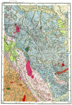 P-55-X. Геологическая карта СССР. Геологическая карта и карта полезных ископаемых дочетвертичных образований. Верхне-Колымская серия