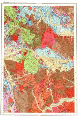 P-57-III. Геологическая карта СССР. Геологическая карта и карта полезных ископаемых дочетвертичных образований. Омолонская серия
