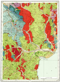 P-57-XIX. Геологическая карта СССР. Геологическая карта и карта полезных ископаемых дочетвертичных образований. Магаданская серия