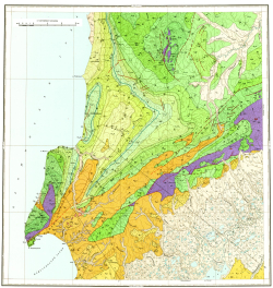 P-58-XX,XXI. Геологическая карта СССР. Геологическая карта и карта полезных ископаемых дочетвертичных образований. Корякская серия