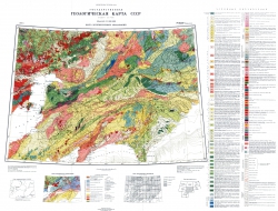 P-58,59 (Каменское). Государственная геологическая карта СССР (новая серия). Карта дочетвертичных образований