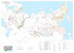 Прогнозно-минерагеническая карта на твердые полезные ископаемые территории России, увязанная с материалами по странам СНГ.
