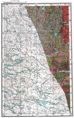 Q-35-XVIII. Карта полезных ископаемых СССР. Карельская серия