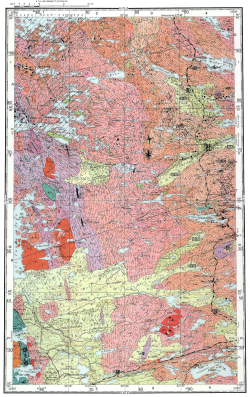 Q-36-XV. Геологическая карта СССР. Карта полезных ископаемых. Карельская серия