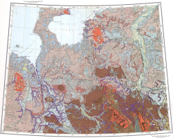 Q-38,39 (Мезень). Государственная геологическая карта СССР (новая серия). Карта четвертичных образований