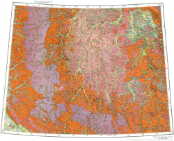 Q-52,53 (Верхоянск). Государственная геологическая карта СССР (новая серия). Карта четвертичных образований