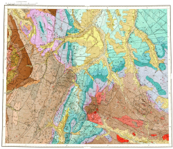 Q-56-XVII,XVIII. Геологическая карта СССР. Среднеколымская серия
