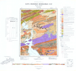 S-47-XI,XII. Геологическая карта СССР. Карта полезных ископаемых. Серия Таймырская