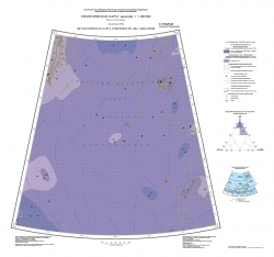 U-57,58,59,60 (поднятие Менделеева). Геологическая карта РФ. Третье поколение. Литологическая карта поверхности дна акватории. Океанская серия