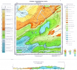 Учебная геологическая карта №17. Старый комплект